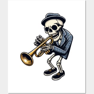 Skeleton Trumpet Posters and Art